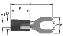 SPADE TERMINAL COPPER/PVC/2.5mm/8.4