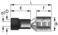 FEMALE DISCONNECTOR BRASS-COPPER/PVC 1.5mm/4.8