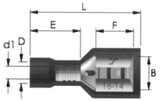 FEMALE DISCONNECTOR BRASS/PVC-F/STUD 1,5mm/6.4