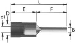 PIN TERMINAL COPPER/PVC/STUD:13/L:26.2 (UL)