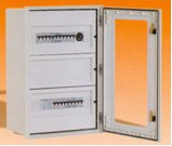 PLASTIC BOX WITH DOOR IP55 2LINES 16PORT