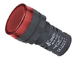 Indicator Lamp W/LED-22mm-110VAC/DC-Red