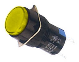 Indicator W/LED-16mm-24VAC/DC-Yellow