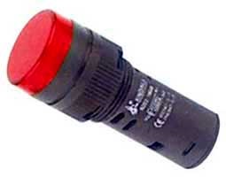 Indicator Lamp W/LED-16mm-220VAC-Red