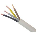 FLEXIBLE INSTALLATION CABLE H03VVF 4X0.75mm² WHITE