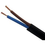 FLEXIBLE INSTALLATION CABLE H03VVH2F 2X0.50mm² BLACK