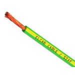 SILICONE CABLE 1Χ6mm² GREEN- YELLOW