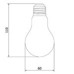 FILAMENT E27 LED LAMP A60 5W 600Lm WARM WHITE