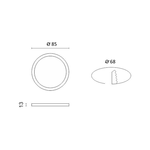 LED MINI PANEL ΣΤΡΟΓΓΥΛΟ ΧΩΝΕΥΤΟ 6W ΘΕΡΜΟ ΛΕΥΚΟ