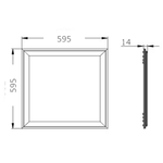 PANEL LED 60cm*60cm 40W 120Lm/w  ΘΕΡΜΟ ΛΕΥΚΟ