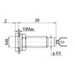 Indicator W/Led-8mm-24VAC/DC-Yellow
