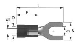 SPADE TERMINAL COPPER/PVC/1.5mm/5.3