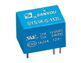 RELAY SUBMINIATURE 1P 12V DC 1A SYS1K-S-112D SANYOU
