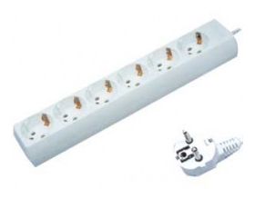 MULTISOCKET SIMPLE WITH 6 PLUGS 3X1.5  KF03 WHITE WITHOUT SWITCH