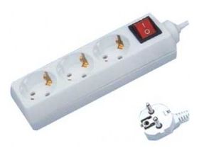 MULTISOCKET SIMPLE WITH 3 PLUGS 3X1.5mm WHITE