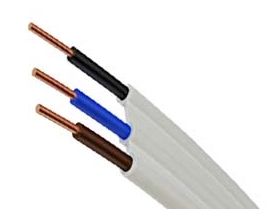 FLAT INSTALLATION CABLE NYIFY 2X1.5mm² WHITE