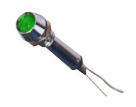 Signal Lamp W/LED-6mm-6~220V-Green