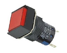 Indicator W/LED-16mm-24VAC/DC-Red SQUARE