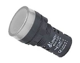 Indicator Lamp W/LED-22mm-220VAC-Pure White