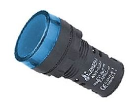 Indicator Lamp W/LED-22mm-24VAC-Pure Blue