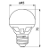 LED LAMP E27 G45 2W WARM WHITE