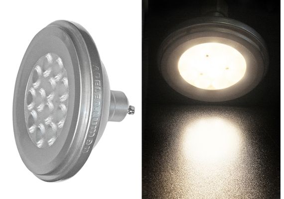 LED SMD ΑΛΟΥΜΙΝΙΟ AR111 GU10 12W 230VAC 24' ΘΕΡΜΟ