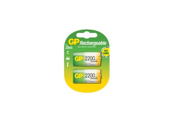 GP rechargeable batteries C 2200 mAh NiMh 1.2