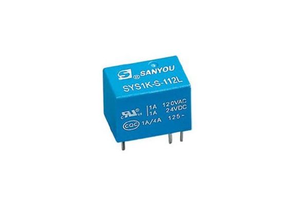 RELAY SUBMINIATURE 1P 24V DC 1A SYS1K-S-124L SANYOU