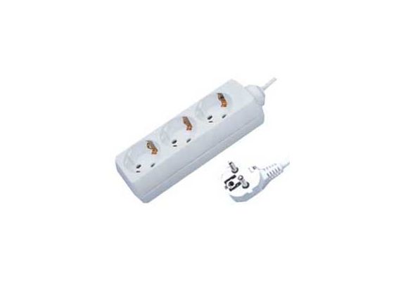 MULTISOCKET SIMPLE WITH 3 PLUGS 3X1.5 1.5m KF03 WHITE WITHOUT SWITCH