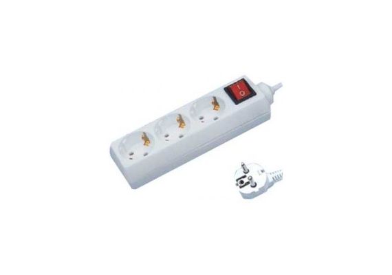 MULTISOCKET SIMPLE WITH 3 PLUGS 3X1.5mm WHITE