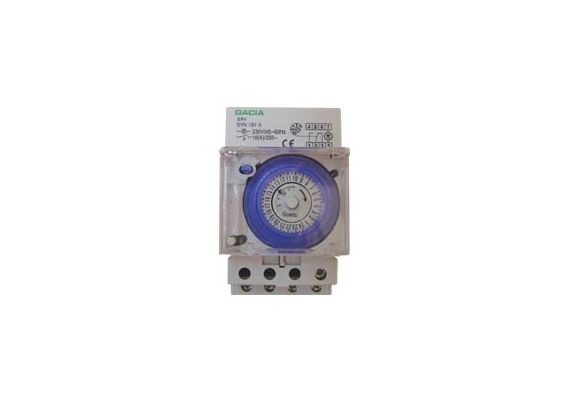 RAIL ANALOG DAILY TIMER 50mm SR4 GACIA