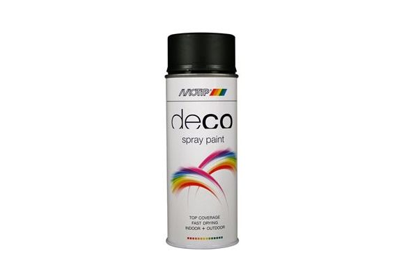 ΜΟΤΙΡ SPRAY DECO 01601 ΜΑΥΡΟ ΜΑΤ RAL 9005