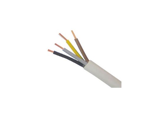 FLEXIBLE INSTALLATION CABLE H03VVF 4X0.75mm² WHITE
