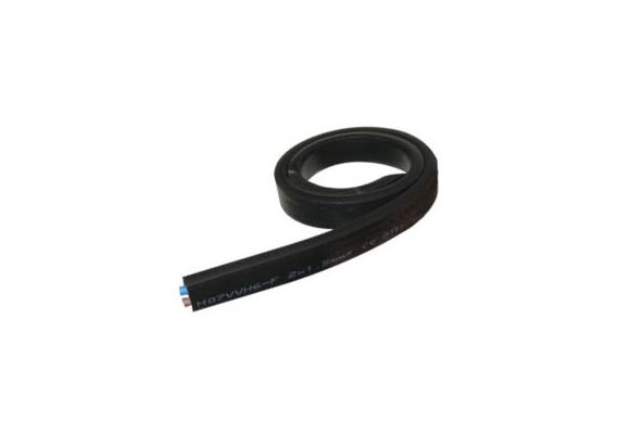FLEXIBLE INSTALLATION CABLE H07VVH6 2X1.5mm² FLAT (RIBBON) BLACK