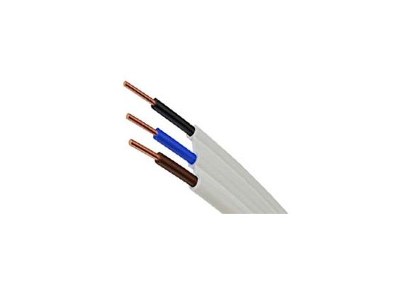 FLAT INSTALLATION CABLE NYIFY 2X1.5mm² WHITE