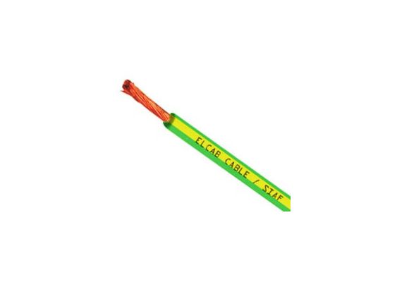 SILICONE CABLE 1Χ0.50mm² GREEN- YELLOW