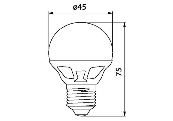 Filament E27 Λάμπα Led G45 4W 400Lm Θερμό λευκό