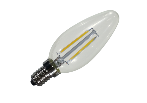 Filament E14 Λάμπα Led Κερί 4W 400Lm Θερμό λευκό Dimmable