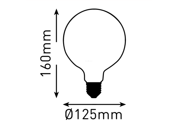 Filament E27 Λάμπα Led G125 6,5W 810Lm  Φυσικό λευκό