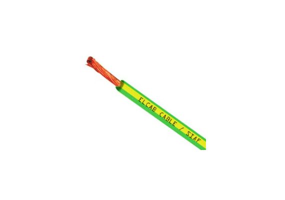 SILICONE CABLE 1Χ2.50mm² GREEN- YELLOW