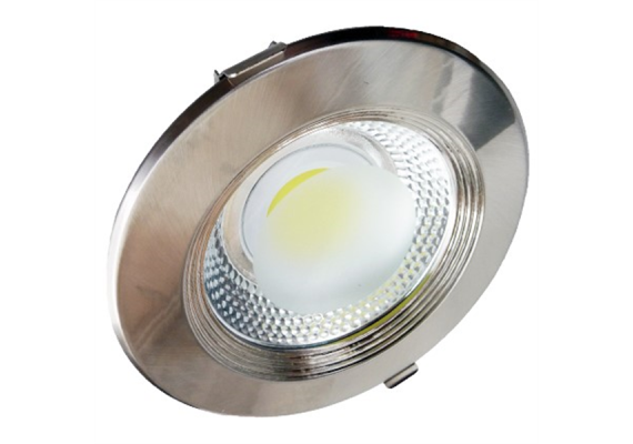 ΦΩΤΙΣΤΙΚΟ INOX LED COB ΣΤΡΟΓΓΥΛΟ 20W ΨΥΧΡΟ ΛΕΥΚΟ