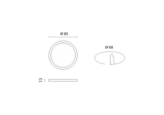 LED MINI PANEL ΣΤΡΟΓΓΥΛΟ ΧΩΝΕΥΤΟ 3W ΘΕΡΜΟ ΛΕΥΚΟ