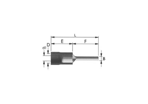 PIN TERMINAL COPPER/PVC/STUD:13/L:26.2 (UL)