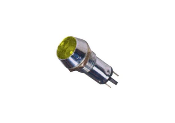 Indicator W/Led-14mm-6-220VAC YELLOW