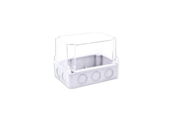 JUNCTION BOX-TRANSP.COVER/KNOCK OUTS IP65 150X110X135
