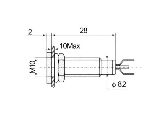 Indicator W/Led-10mm-24VAC/DC-Pure White