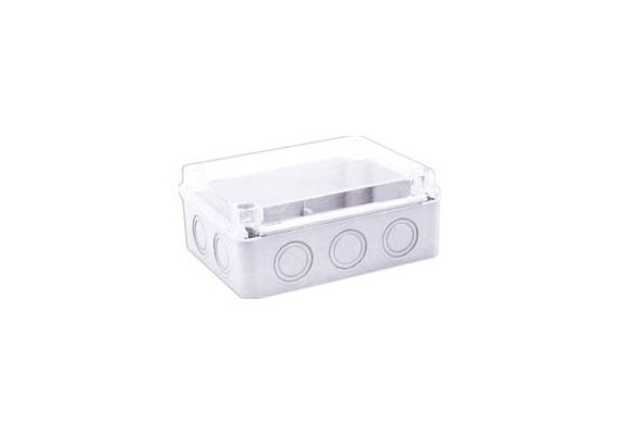 JUNCTION BOX-TRANSP.COVER/KNOCK OUTS IP65 190X145X72