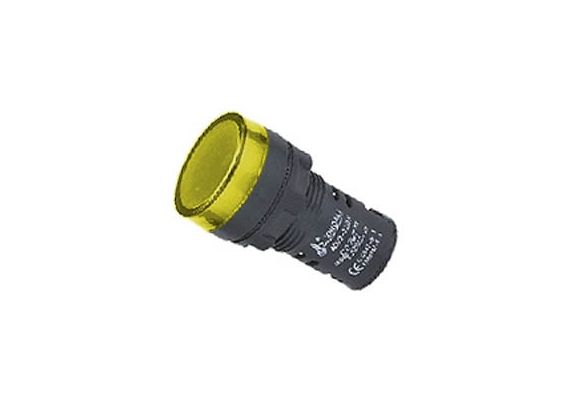 Indicator Lamp W/LED-22mm-220VAC-Yellow