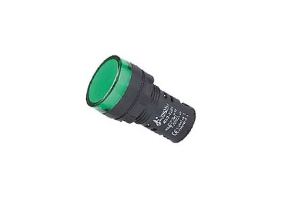Indicator Lamp W/LED-22mm-220VAC-Green
