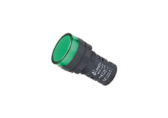 Indicator Lamp W/LED-22mm-110VAC/DC-Green